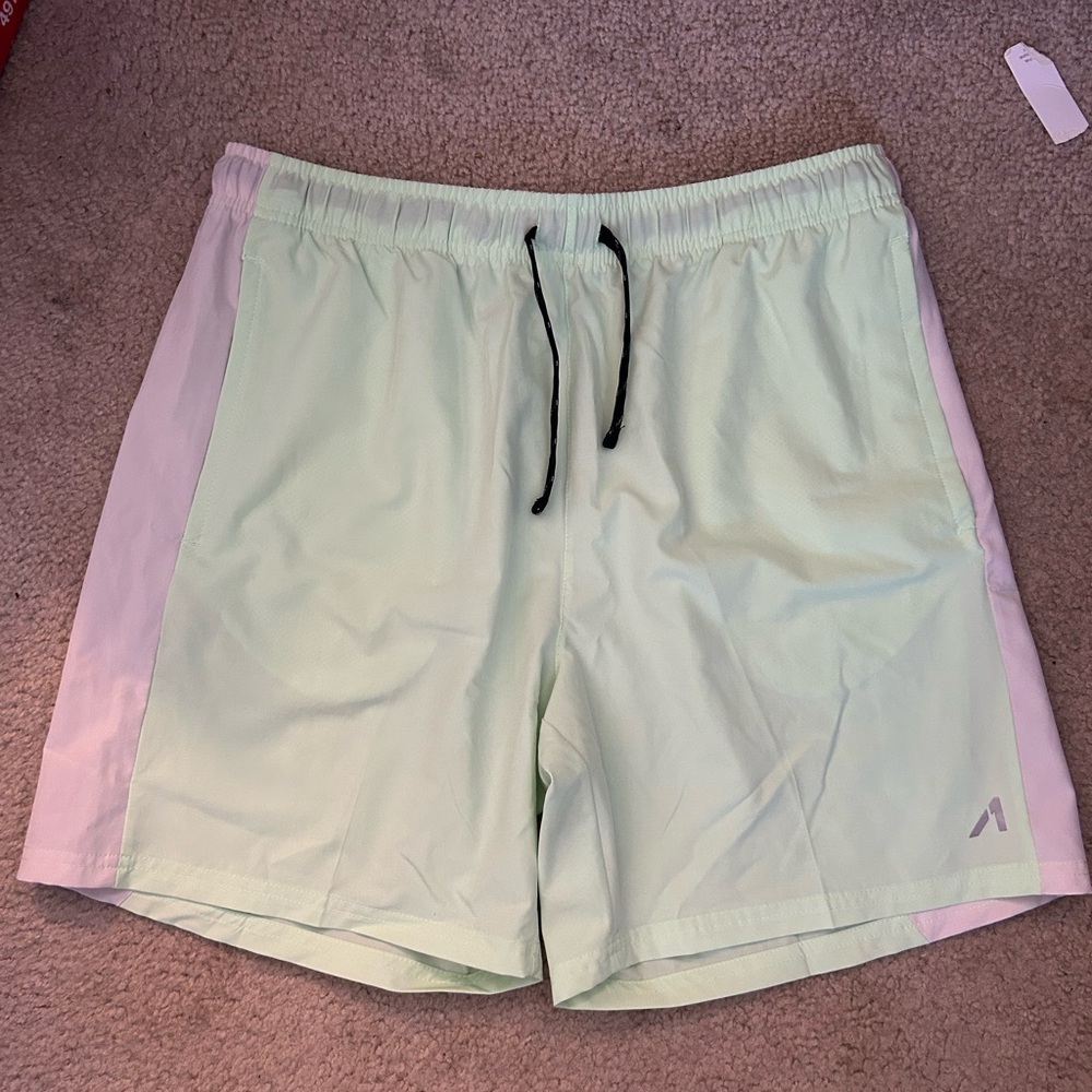 Men's Light Green Athletic Shorts